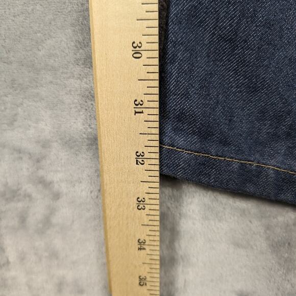 English Laundry Jeans Mens 46 x 32 Straight Whiskers Lions Crest blue Denim - Picture 4 of 8